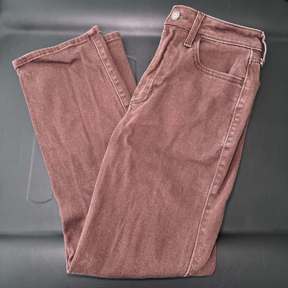 Hollister Ultra High-Rise Vintage Straight Jeans in Brown - Size 3R